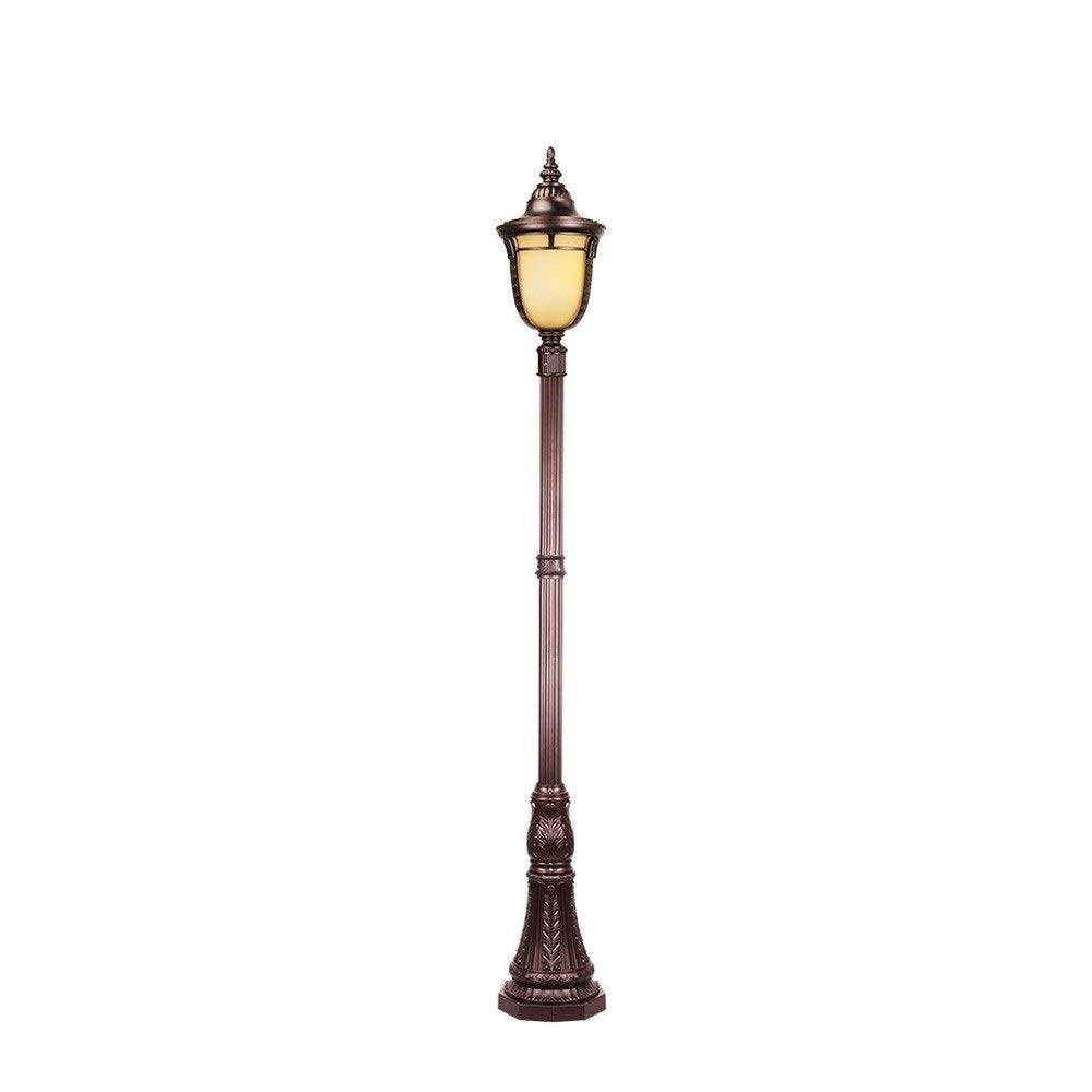 QUSYZD Lamp Post Lights Outdoor, 2.3M Antique High Pole Lantern Outdoor Waterproof Ip54 Villa Patio Garden Lawn Street Lamp Aluminum E27 Retro Porch Column Post Light,