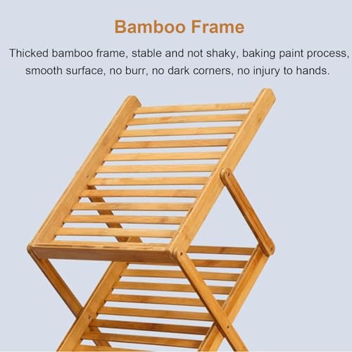 Présentoir à brochures pliable en bambou à 5 compartiments - 5