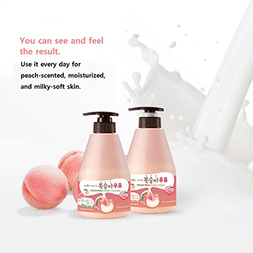 Welcos Kwailnara Milk Body Lotion 560 G / 19.75 Oz. (Peach Milk) #TOP6