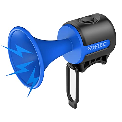 BSSOK Timbre Bicicleta Electronico, 100dB 1 Modo Fuerte Bocina Bicicleta Eléctrica 300mAh Alta Capacidad Batería IPX4 Impermeable, para Adultos Infantil MTB/Carretera/BMX/Patinete Eléctrico (Azul)