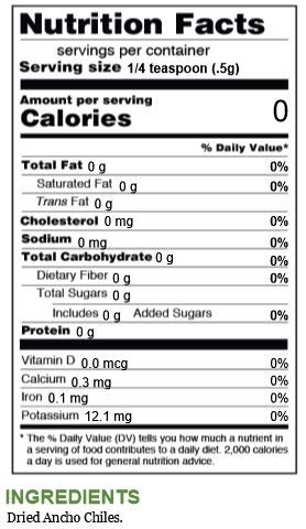 Miniatura 2 de D'allesandro - Polvo de chile ancho sin gluten, 20 onzas, certificado Kosher y sin OMG