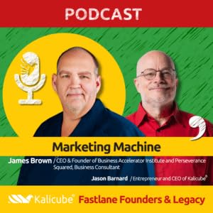 James Brown with Jason Barnard on Fastlane Founders And Legacy. Marketing Machine Podcast Por arte de portada