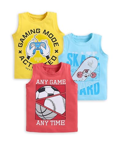 Image of Amazon Brand - Jam & Honey Boys Cotton Graphic Printed Half Sleeves T-Shirt | Regular Fit | Soft & Breathable (Available in Pack of 3 & Pack of 5) (2 to 8 Years)