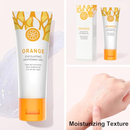 Orange Face Scrub Exfoliator,Acne Exfoliating Face Scrub,Pore Facial Scrub,Remove Blackhead & Smooth Skin Tone,Face Scrub for Men & Women,Vitamin C Body Scrub for Dull Skin,Arm & Back & Leg-50g - Image 6