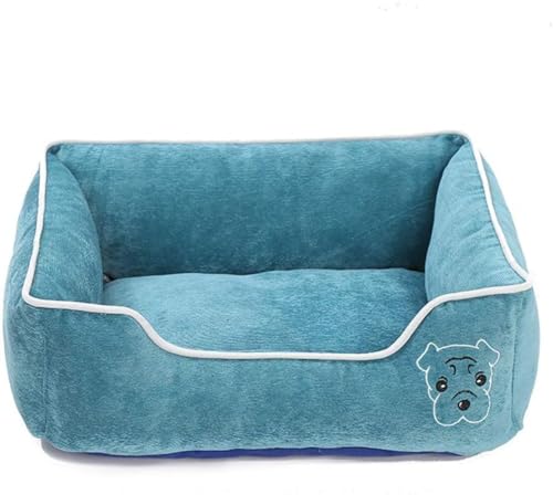 HeyDear ペットベッド 犬 猫用 クッションマット 室内 暖かい 秋冬向け 小型犬 中型犬 大型犬 対応 犬小屋に最適 S 40×32×17cm グリーン (1L x 1W x 1H cm,ブラウン)