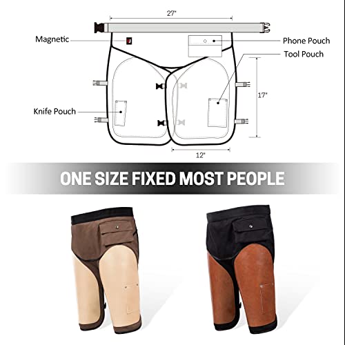 Zelarman Professional Farrier Chaps ，Heavy Duty Farrier Apron With A Large-Size Overall Geniune Leather, Sturdy And Durable #TOP6