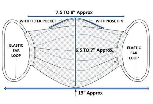 Image of Touchstone Filter pocket nose bridge double layer anti-pollution smog smoke cold cough protective cotton face mask Reusable Machine Washable for men, women.