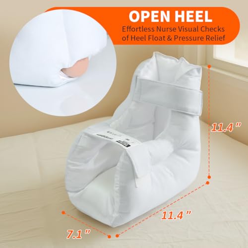Image of 2 Pcs - Single Person Use -Heel Protectors for Pressure Sores & Foot Pain Relief, Open Heel Design,Reusable Foot Pillow for Bed Sores, Ulcers & Injury (Universal Fit)