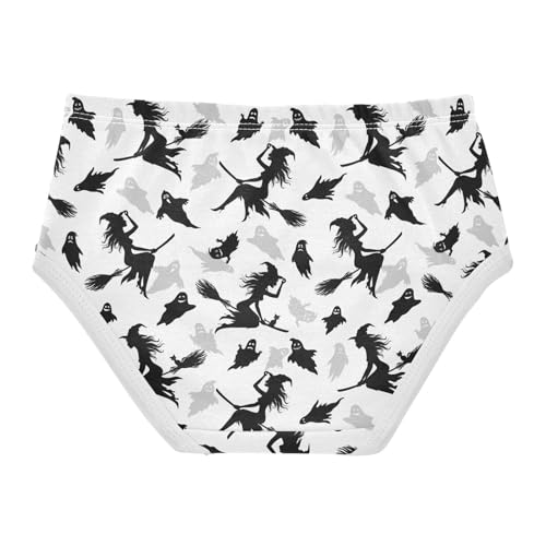 Little Girl Underwear Toddler Panties Kids Undies Halloween Witch Ghost Soft Cotton Briefs 2T-8Y2