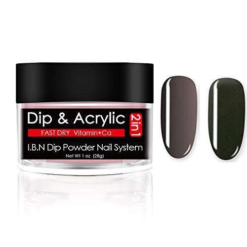2pcs Dipping Powder Gray 1 Ounch/Each (Added Vitamin and Ca) 2 in 1 Dip Acrylic Nail Powder for DIY Dip Nails and Acrylic Nails, No Need Nail Dryer Curing (DIP45+47)