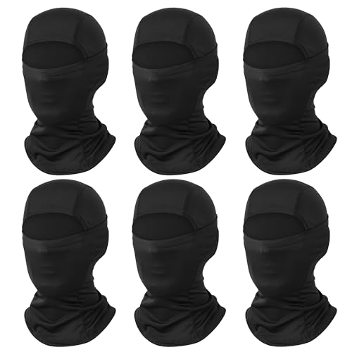 Image of 6 Packs Ski Mask Sun UV Protection Hood Breathable, Balaclava Face Mask for Men Women - Motorcycle Fish