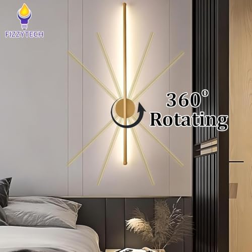 Image of fizzytech LED Wall Highlighter Light, Modern Decorative Wall Lamp with 3 Colour Changing Modes, Waterproof Designer Wall Sconce for Living Room, Bedroom & Hallway