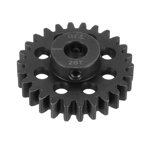 QUARKZMAN Stahl M1.5 Zahnradsatz 26T 8mm Welle Motorzahnräder Für RC Fahrzeuge Truck Drift Car Teil Schwarz