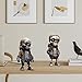 YYPLIAN Cool Skeleton Figurines, Skeleton Small Statue Halloween Resin Collectible Figurines, Cute Home Room Desk Office Decor