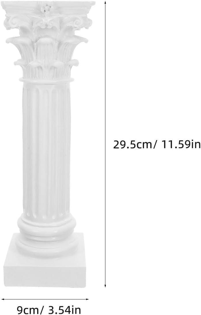 Wedding Pillars for Ceremony Decor - 11.6" Tall Classic Roman Columns with Pedestal - European Style Resin Pillars for Flowers Party Events & Home Decoration