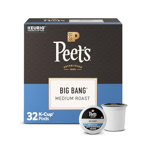 Peet's Coffee, Medium Roast Single Serve Coffee Pods, 100% Arabica Coffee - Big Bang, 32 Count...