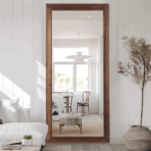 MELOMOIR-Rustic-Farmhouse-Full-Length-Mirror-71×32-Large-Floor-Mirror-Wood-Frame-Free-Standing-Mirror-Leaning-Wall-Mirror-Full-Length-Full-Body-Mirror-for-Bedroom-Living-Room-Cloakroom-Wood MELOMOIR Rustic Farmhouse Full Length Mirror 71×32 Large Floor Mirror Wood Frame Free Standing Mirror Leaning Wall Mirror Full Length Full Body Mirror for Bedroom Living Room Cloakroom Wood