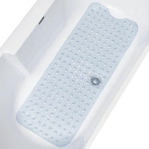 La Mejor Selección de Tapete para regadera disponible en línea para comprar. 46 Alfombrilla para Bañera Antideslizante 100 x 40 cm Tapete para Tina de Silicona Tapete para Regadera con Orificios de Drenaje y Ventosas Tapete de Baño para Ducha de Adulto Mayor...
