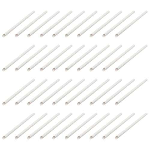 100 pitillos desechables de papel 20 cm blancos