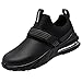 LARNMERN Scarpe Cucina Donna SRC Scarpe da Lavoro Impermeabile Scarpe con Strappo Chef Sanitarie Rostorazione Sportive Ammortizzazione per L'uso Quotidiano in Cucina(39,Nero Donna) immagine
