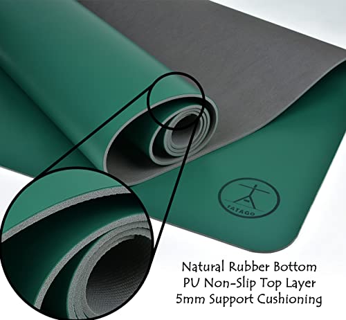 Tatago-Natural-Rubber-Yoga-Mat-Non-Slip-84-Inch-Professional-XL-Yoga-Mat-for-Hot-Yoga-Intense-Workouts-An-Extra-Long-Yoga-Mat-for-Tall-Men-and-Women