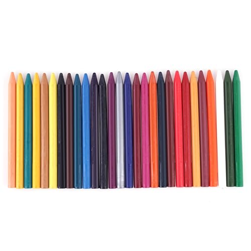 Image of Apsara Plastic Crayons-28 Shades,Smooth & Bright Colours,Better Grip,Non-Messy,Erasable,Sharpenable,Free Sharpner,1 Pc Pack,Ink Color-Multicolor