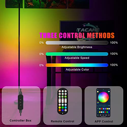 Leshiou Smart Floor Lamp, Modern Floor Lamp With Music Sync, 360 Kinds Color Scene Modes Rgbic Led Floor Lamp Works For Bedroom, Living Room, Gaming Room #TOP4
