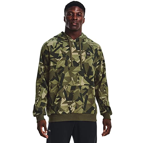 Under Armour - Mens Freedom Amp Hoodie, Marine Od Green/Desert Sand (390), M