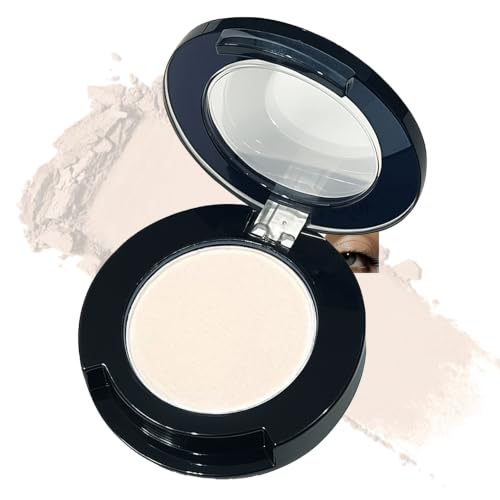 Image of Single Matte Eyeshadow, Soft Ivory Pressed Powder Compact With Mirror