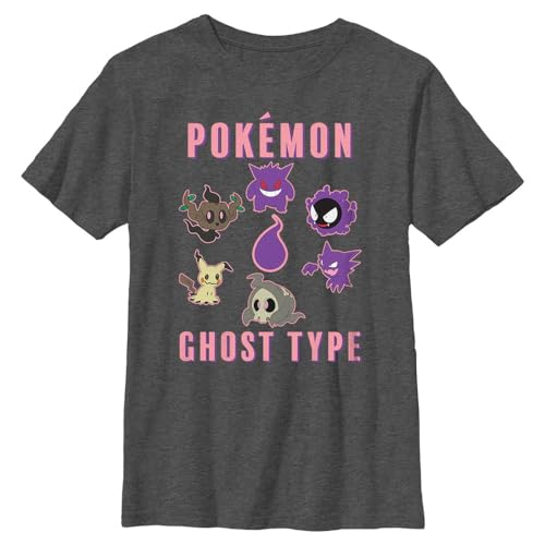 Pokemon Kids Pkmn Team Ghost Group Boys Short Sleeve Tee Shirt
