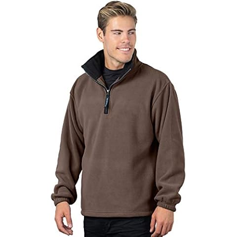 Tri-Mountain Micro Fleece 1/4 Zip Pullover. 7100TM - British TAN / Black_L Cover