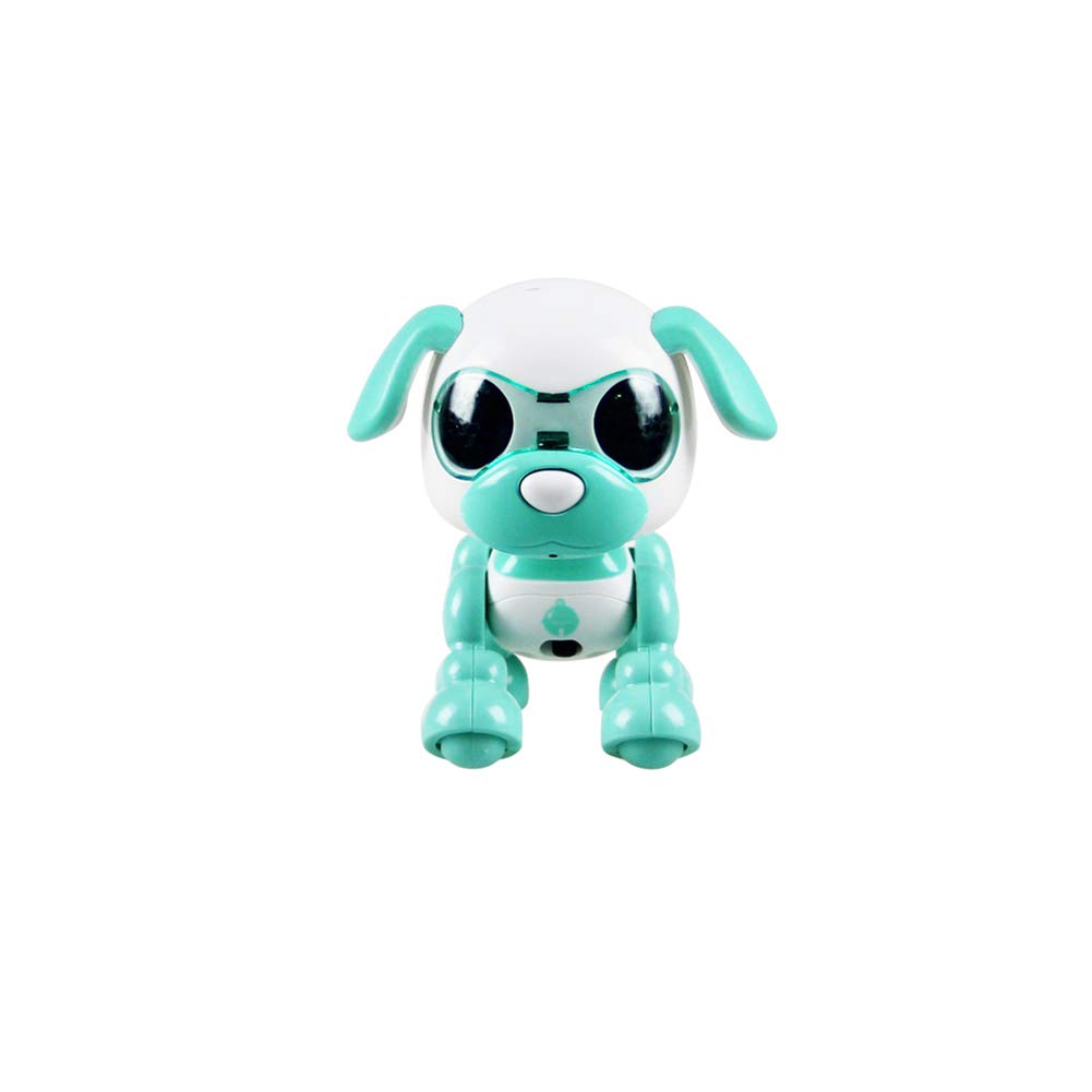 oAtm0eBcl Electric Puppy Robot Touch Sense Sound Recording LED Eyes Interactive Kids Green