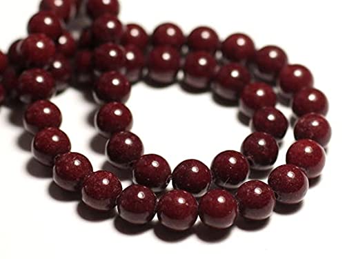 Perles de jade rouge 4mm pour réparer ou fabriquer des bijoux personnalisés