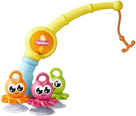 Miniatura 3 de Fat Brain Toys Squirt 'n Catch Octopals - Caña de pescar para bañera y tirador de agua, 18 meses +