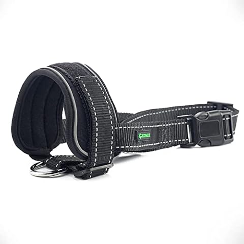 Bozal Suave ILEPARK con Correa Reflectante (XL, Negro) Cover
