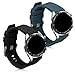 kwmobile 2X Pulsera Compatible con Huawei Watch GT (46mm) - Brazalete de Silicona Verde Oscuro/Negro sin Fitness Tracker