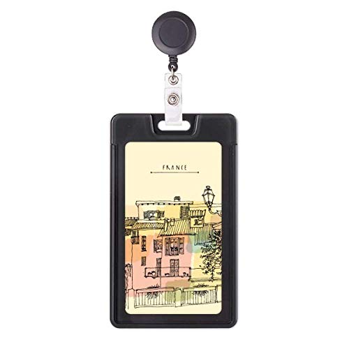 Peinture badge enrouleur porte-carte pochette badge enrouleur motif France
