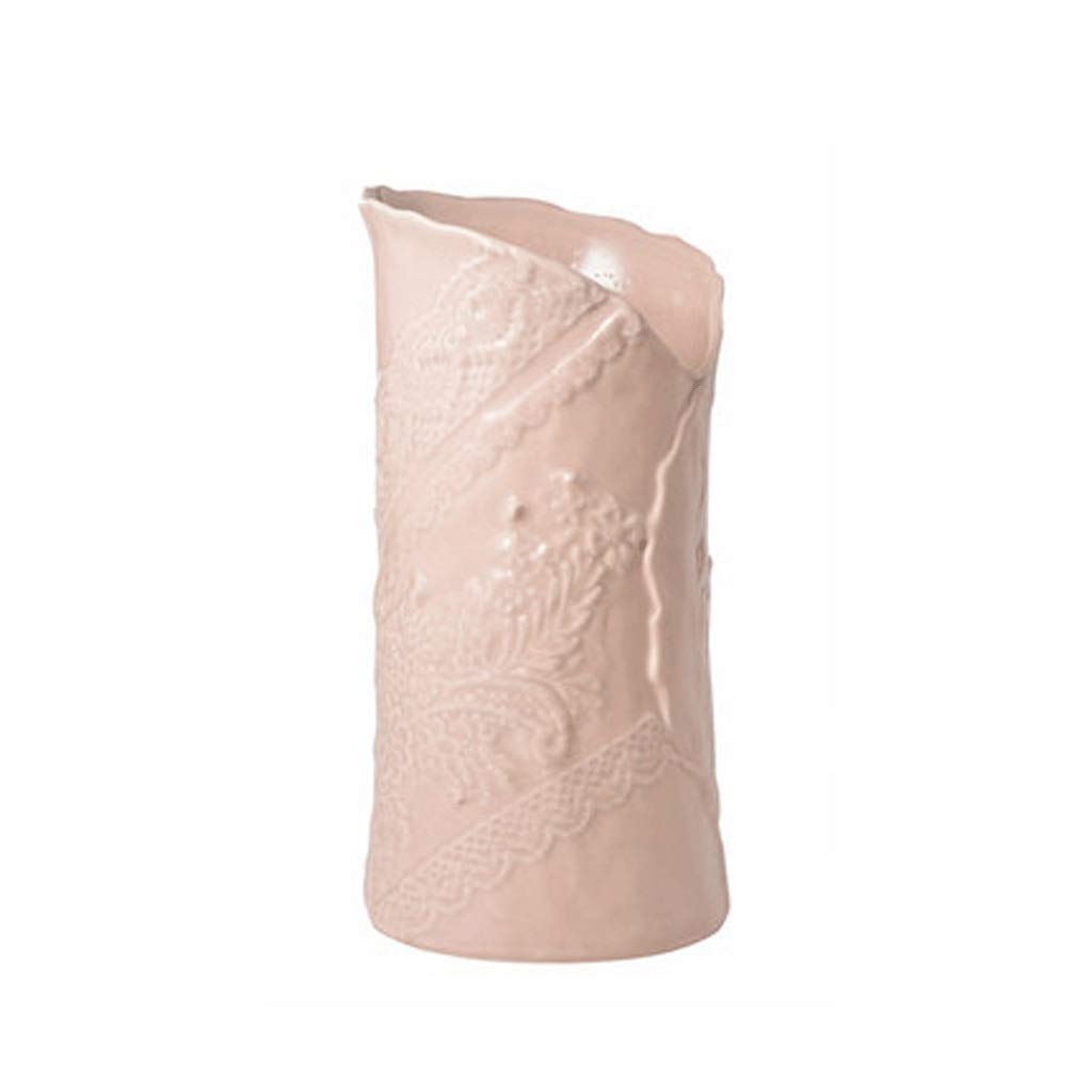 Vase en verre gaufré rose avec poignées, le coffret cadeau idéal pour crémaillère