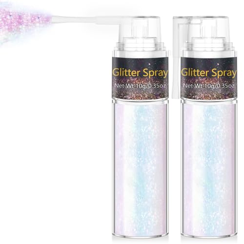 Spray de glitter para cabelo e corpo, 1 peça de pó brilhante de b...