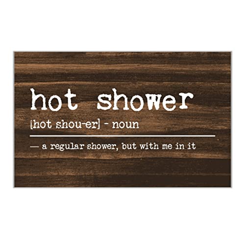 Panneau en bois Hot Shower Evans1nism de 25x40 cm pour déco murale