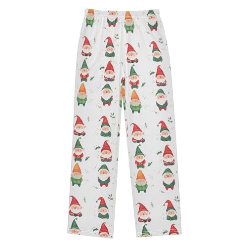 Boys' Pants Christmas Gnomes Holiday Elves Long Bottoms Jogger Pants Elastic Waist Trousers with Pockets S-XL