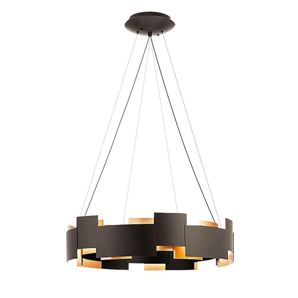 Suspension table salle à manger luminaire îlot cuisine noir et or