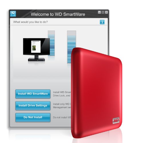 WD My Passport Essential SE Externe Festplatte, 1 TB, USB 3.0/2.0, metallic-rot – Bild 5