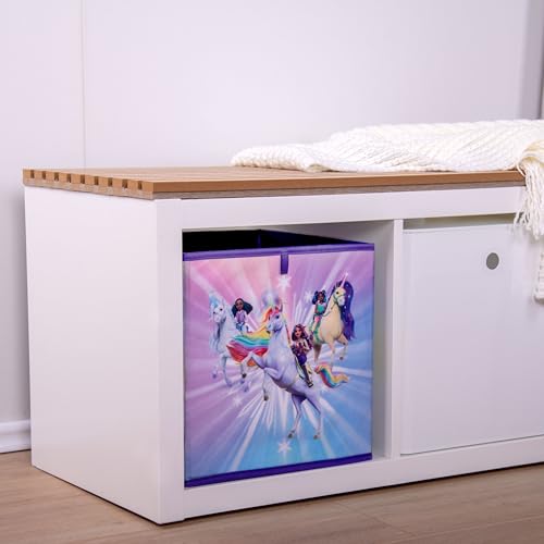 Herding Aufbewahrungsbox Unicorn Academy, ca. 30 x 30 x 30 cm, Aufbewahrung im Regal oder freistehend, 100% Polypropylen, Innen 100% Papier
