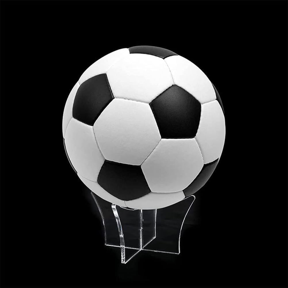 2Pcs Transparent Acrylic Ball Stand Holder Clear Football Display Stand Non-Slip Design Basketball Stand Storage Holder for Volleyball Soccer Rugby Ball