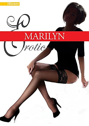 Image of MARILYN Erotic Lace Silicone Band Hold-ups Thigh Highs