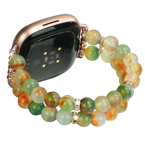 Pulsera elástica de perlas para Fitbit Versa 3/4 miniatura 2