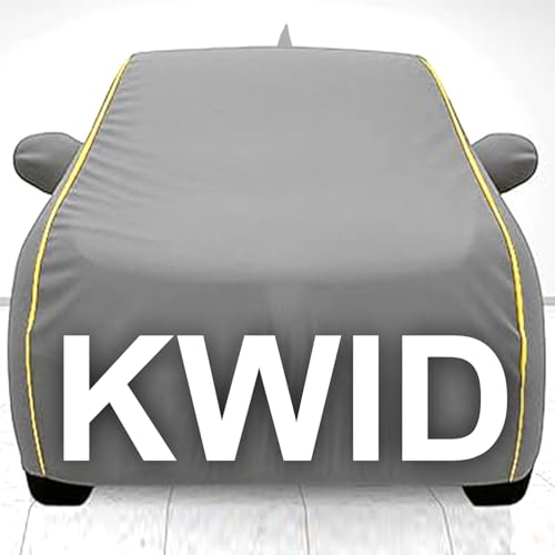 Image of 100% Waterproof Car Cover for Kwid UV Protection, Dustproof, Windproof | Custom Fit with Mirror Pockets, Belt & Buckle | All Weather Outdoor Body Cover (Blue, Kwid)