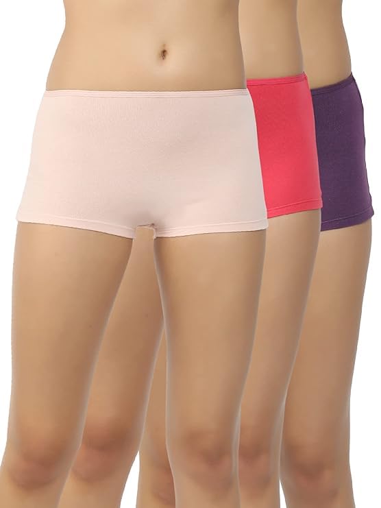 SunFlux® Womens Ultra Seamless Boyshorts | Breathable Panties | Anti-Odor, Anti Microbial Innerwear Multicolored -3pcs-image-13