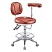 VIVIANSHOP Chaise en cuir synthétique pour infirmière - Chaise pivotante - Tabouret de dentiste - Haute résistance - Orange